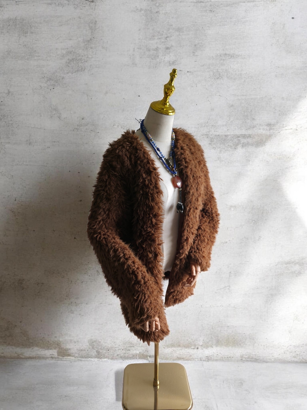Chelsea & Violet Brown Faux Fur Jacket